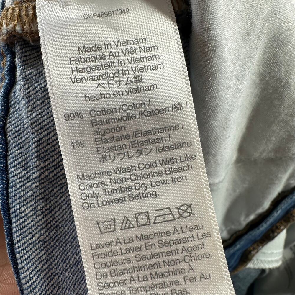 Madewell Jeans Women 30 Blue Perfect Vintage Wide Leg Crop Cresslow Wash Stretch - Picture 7 of 16
